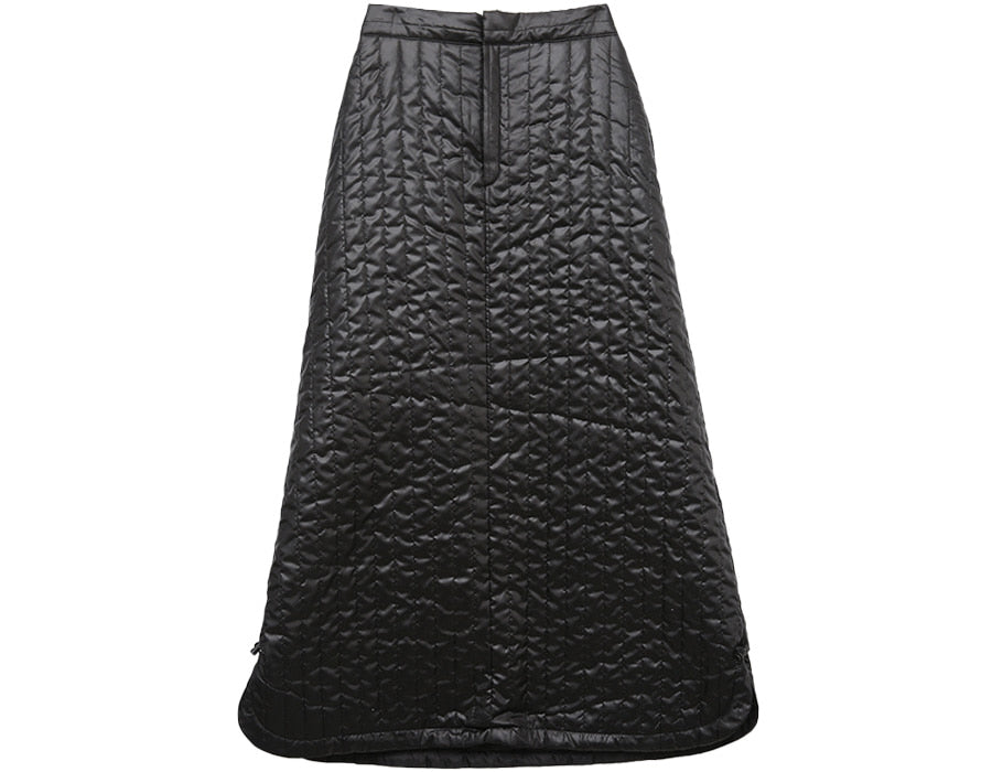 A-Line Quilted Long Skirt