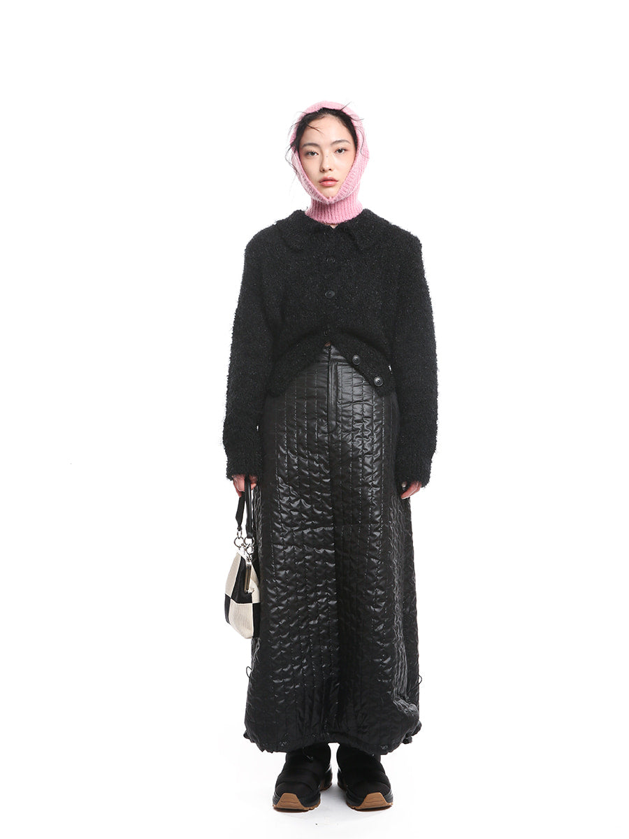 A-Line Quilted Long Skirt