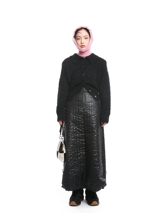 A-Line Quilted Long Skirt