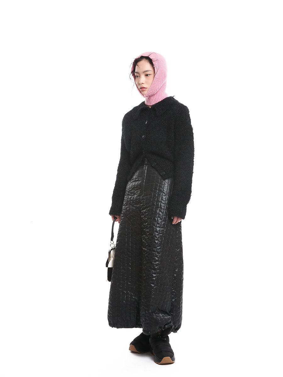 A-Line Quilted Long Skirt