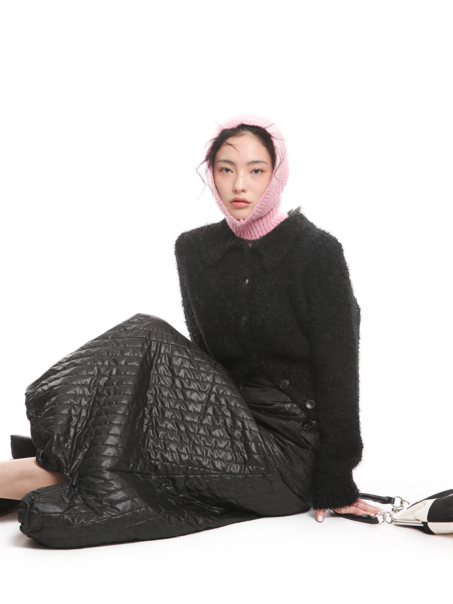 A-Line Quilted Long Skirt